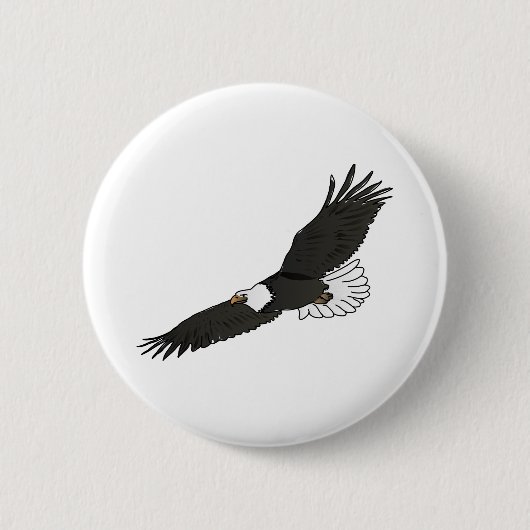 Badge Rond 5 Cm Aigle volant (Devant)