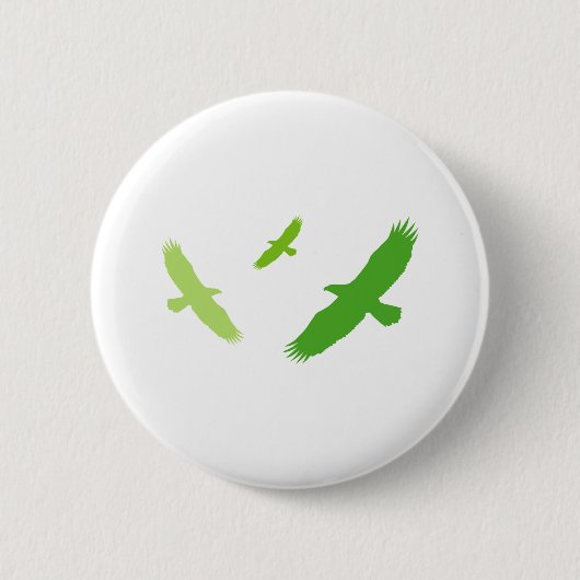 Badge Rond 5 Cm Aigle volant (vert) (Devant)
