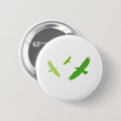 Badge Rond 5 Cm Aigle volant (vert) (Devant & derrière)