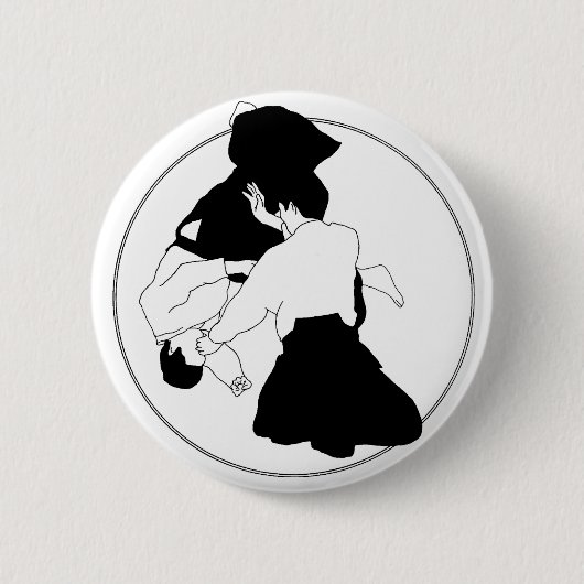 Badge Rond 5 Cm Aikido (Devant)