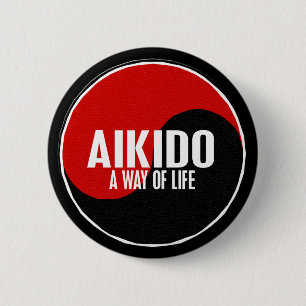 Badge Rond 5 Cm Aikido 1 de Yin Yang