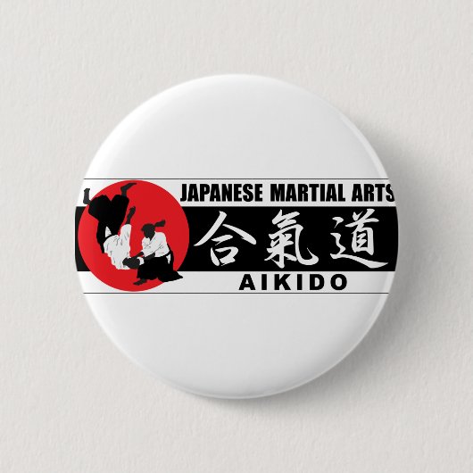 Badge Rond 5 Cm Aikido 2 (Devant)