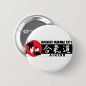 Badge Rond 5 Cm Aikido 2 (Devant & derrière)