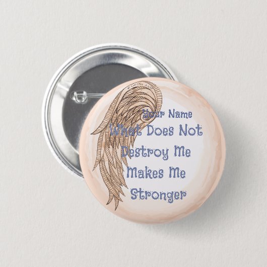 Badge Rond 5 Cm Aile de force (Devant & derrière)