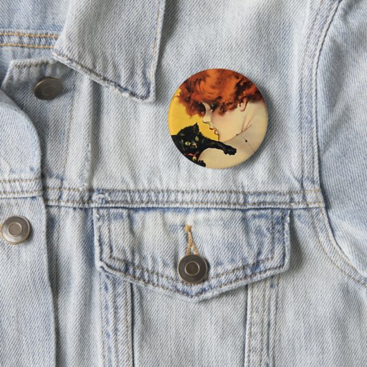 Badge Rond 5 Cm Aileron et Kitty (En situation)