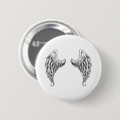 Badge Rond 5 Cm Ailes d'ange (Devant & derrière)