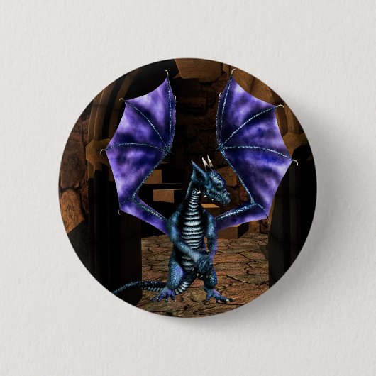 Badge Rond 5 Cm Ailes de dragon (Devant)