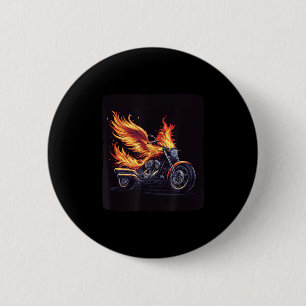 Badge Rond 5 Cm Ailes De Moto En Flammes Pour Brûler Les Vélos Amo
