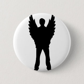 Badge Rond 5 Cm Ailes d'icône de forme d'angle