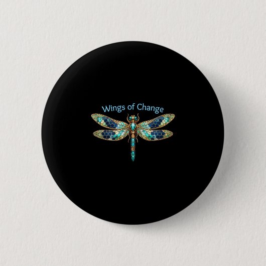 Badge Rond 5 Cm Ailes du changement (Devant)