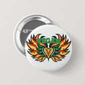Badge Rond 5 Cm Ailes végétaliennes (Devant & derrière)