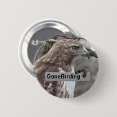 Badge Rond 5 Cm Aimant à oiseaux à queue rouge (Devant & derrière)