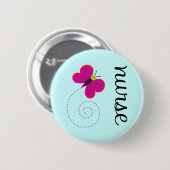 Badge Rond 5 Cm Aimant mignon d'infirmière (Devant & derrière)