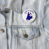Badge Rond 5 Cm Aime danser (En situation)