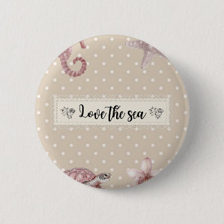 Badge Rond 5 Cm Aimer la mer
