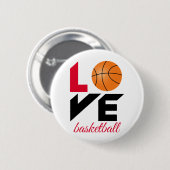 Badge Rond 5 Cm Aimer le basket-ball (Devant & derrière)