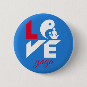 Badge Rond 5 Cm Aimer le yoga
