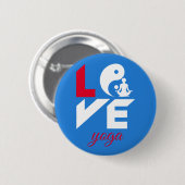 Badge Rond 5 Cm Aimer le yoga (Devant & derrière)