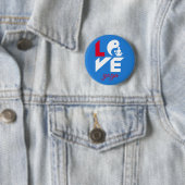 Badge Rond 5 Cm Aimer le yoga (En situation)