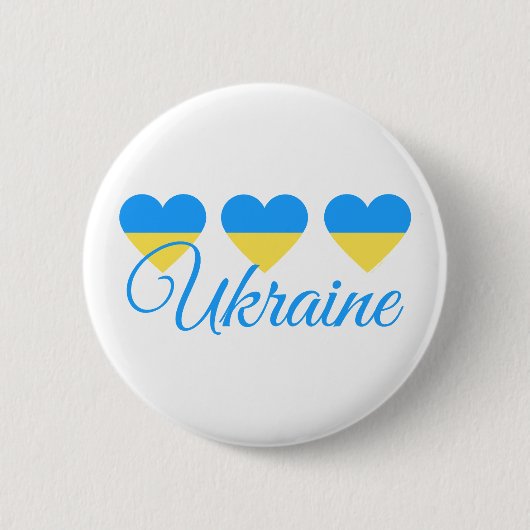 Badge Rond 5 Cm Aimer l'Ukraine (Devant)