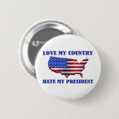 Badge Rond 5 Cm Aimer mon pays (Devant & derrière)