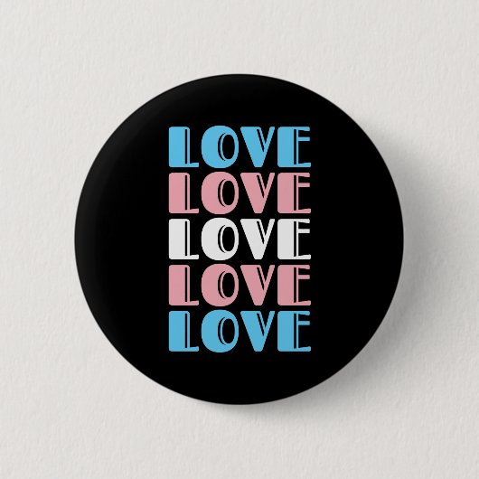 Badge Rond 5 Cm Aimer Texte Répété LGBTQ Fierté transgenre (Devant)