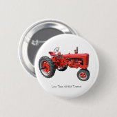 Badge Rond 5 Cm Aimez ces vieux tracteurs rouges (Devant & derrière)