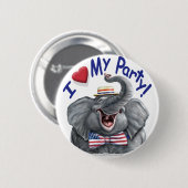 Badge Rond 5 Cm Aimez mon bouton de partie (Devant & derrière)