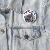 Badge Rond 5 Cm Aimez mon bouton de partie (En situation)