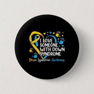Badge Rond 5 Cm Aimez Quelqu'Un Avec Le Syndrome De Down S