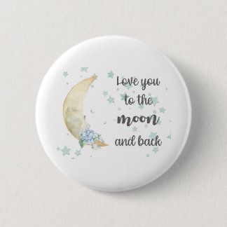 Badge Rond 5 Cm aimez-vous à la lune et au dos