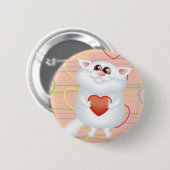 Badge Rond 5 Cm Aimez-vous bouton de Kitty (Devant & derrière)