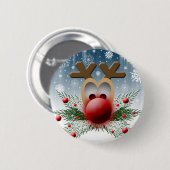 Badge Rond 5 Cm Ainsi Il Glisse Reindeder Noël (Devant & derrière)