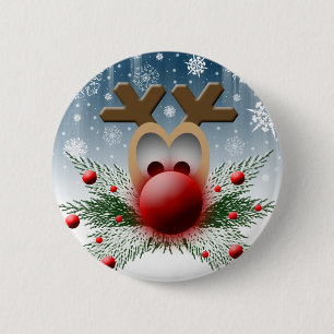 Badge Rond 5 Cm Ainsi Il Glisse Reindeder Noël