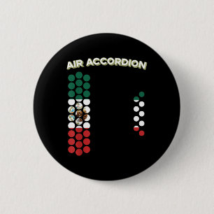 Badge Rond 5 Cm Air Accordion Mexico Drapeau Cinco De Mayo Musique