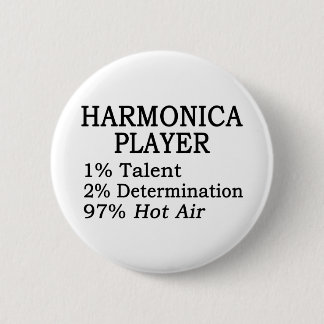 Badge Rond 5 Cm Air chaud de joueur d'harmonica