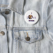 Badge Rond 5 Cm Airedale Terrier I Love (En situation)