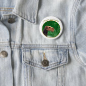 Badge Rond 5 Cm Airedale Terrier Paix (En situation)