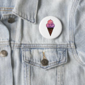 Badge Rond 5 Cm Aisu Kurimu (En situation)