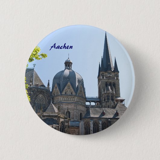 Badge Rond 5 Cm Aix-la-Chapelle (Devant)