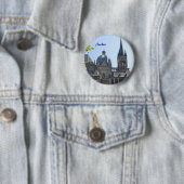 Badge Rond 5 Cm Aix-la-Chapelle (En situation)