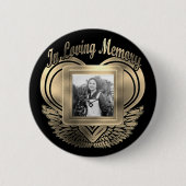 Badge Rond 5 Cm Ajouter Photo Custom Memorial Heart (Devant)