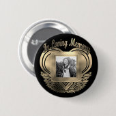 Badge Rond 5 Cm Ajouter Photo Custom Memorial Heart (Devant & derrière)