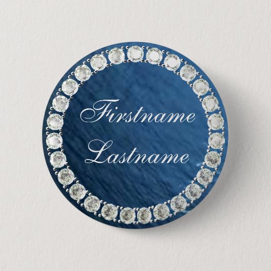 Badge Rond 5 Cm Ajouter un diamant personnalisable par nom (Devant)