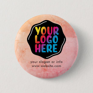 Badge Rond 5 Cm Ajouter un logo Entreprise Entreprise Marquée Pers