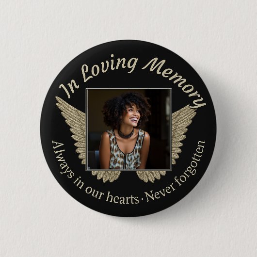 Badge Rond 5 Cm Ajouter un mémorial personnalisé photo (Devant)