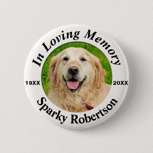 Badge Rond 5 Cm Ajouter un mémorial photo pour animaux