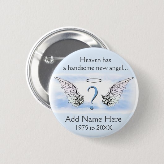 Badge Rond 5 Cm Ajouter une photo initiale ou initiale | Memorabil (Devant & derrière)