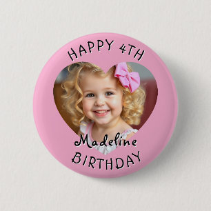 Badge Rond 5 Cm Ajoutez un nom et un âge à cet heureux anniversair