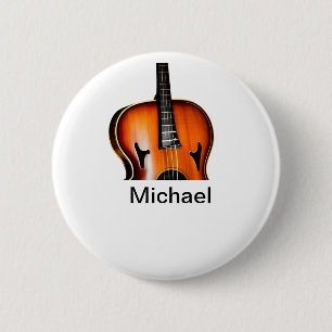 Badge Rond 5 Cm Ajoutez votre nom texte violon musique amoureux ma